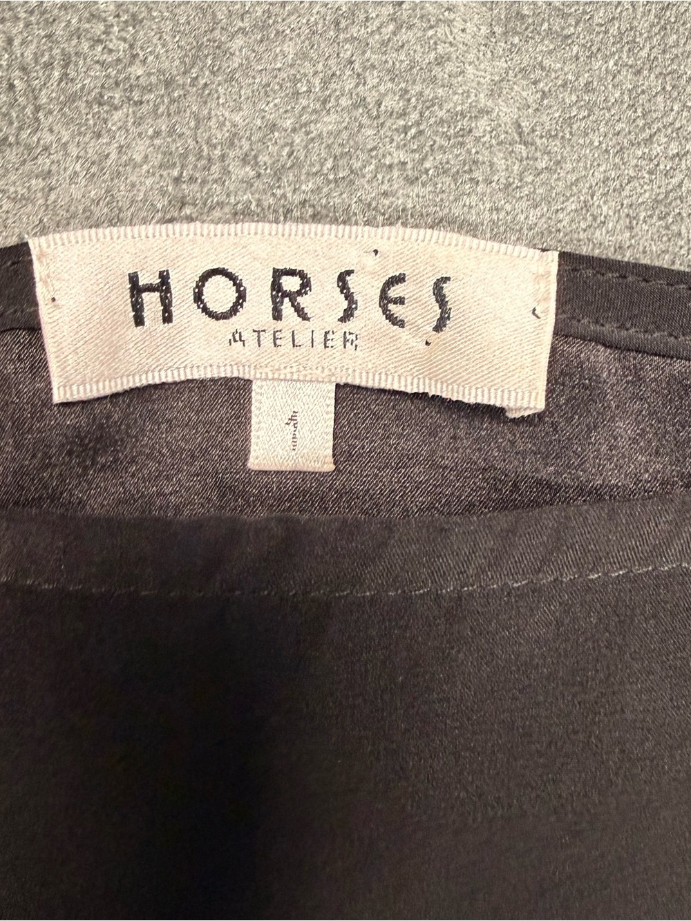 Horses Atelier 100% Silk Slip Dress with Sinched Waist and Sode Slits